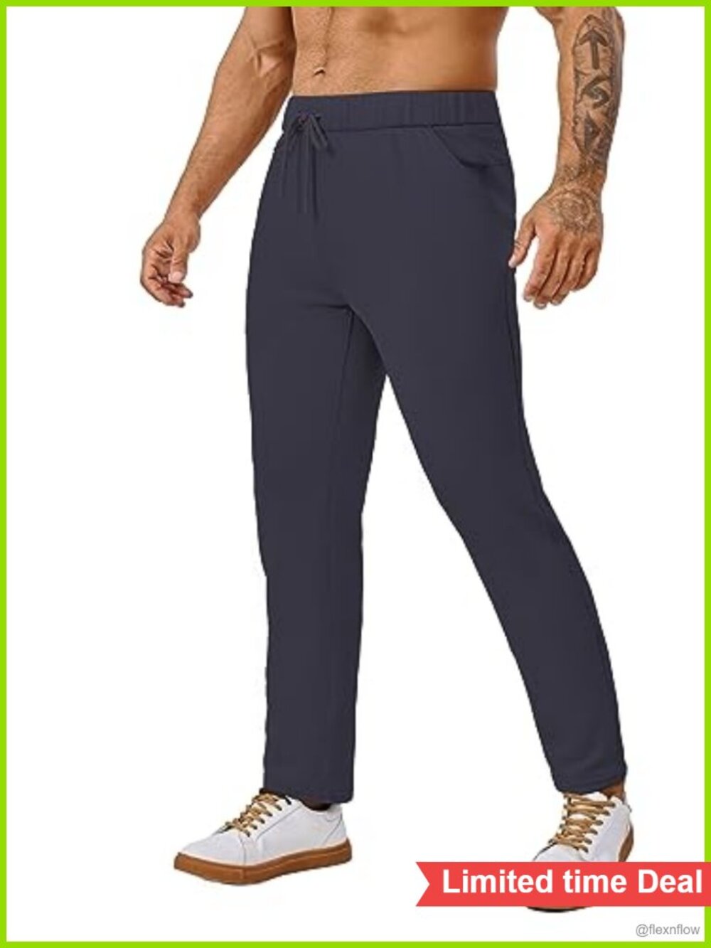 Fleece Sweatpants for Short Men 27" Inseam Slim Fit Stretch Active Joggers